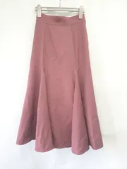 ◇ ⊇ アンアナザーアンジェラス バックレースアップ 膝下丈 マーメイド スカート サイズF ワインレッド系 レディース E  【1508060001955】