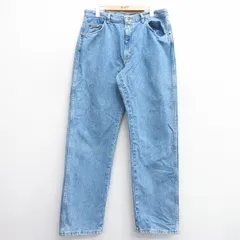 W34/古着 ラングラー ジーンズ メンズ 00s コットン 紺 ネイビー デニム 25jan20 中古 ボトムス ジーパン Gパン ロング パンツ