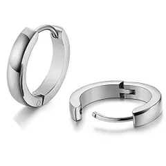 【特価セール】9mm 7mm 12mm 内径 黒 銀 14mm 金 ブラック 16mm シルバー ゴールド レディース 両耳セット メンズ ピアス 金属アレ対応 フープ リング 平面 ステンレス フープピアス ARMA