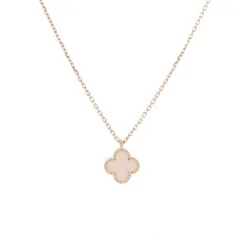 ヴァンクリーフ＆アーペル  スウィート アルハンブラ シェル ホワイト  VCARF69100  レディース K18イエローゴールド YG  ネックレス