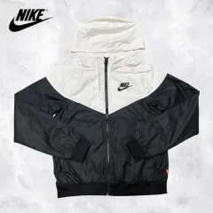 NIKE(ナイキ) 黒白 バイカラー フード ウィンドブレーカー
