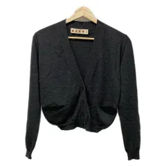 MARNI マルニ　カーディガン　パープル　七分袖　44 カシミヤ100% ブルー カシミア製 カーディガン、マルニのメンディングパッチ