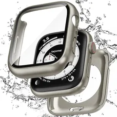 【フルカバー保護】Puptoya アップルウォッチ 防水 カバー Apple Watch SE Series 6 5 4 SE第二世代 対応 44mm ケース 2 in 1 前後の保護 PC+ガラス素材 高透過率 装着簡単 脱落しやすい 耐衝撃 iWatc