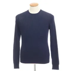 【新品】タリアトーレ TAGLIATORE ハイゲージコットン クルーネック リブニット ネイビー【サイズ48】【メンズ】のサムネイル