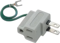 L型プラグアダプター 1個口 3P対応 ホワイト ヤザワコーポレーション Y02