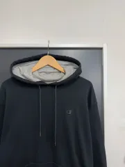 L Champion(チャンピオン) スモールロゴ 黒 プルオーバー フード付きTシャツ