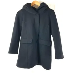 アーバンリサーチ URBAN RESEARCH コート ロング スナップボタン チャック サイドポケット 黒 38サイズ 863889のサムネイル