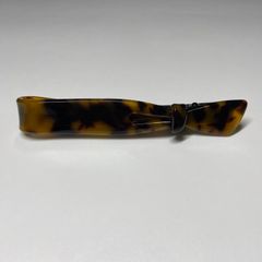 ミニリボンバレッタ　濃いべっこう柄