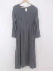 ◇ RAY CASSIN レイカズン 長袖 ロング ワンピース サイズF チャコールグレー系 レディース P  【1301100009887】