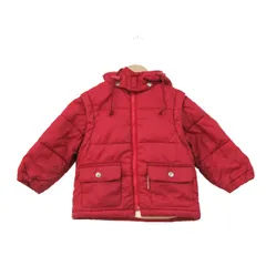 クミキョクファム ナイロンジャケット アウター 中綿ジャケット ジャンパー ベビー 男の子用 90サイズ レッド 組曲FAM 【中古】