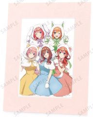 [중고] 종이제 보드·플레이트 집합(동물도 코모코 옷구르미 ver.) 신작 캐릭터 파인 매트 [영화 오등분의 신부]