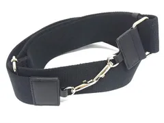■極美品■ VALENTINO ヴァレンティノ キャンバス バッグ用 ショルダーストラップ 肩掛け用 斜め掛け用 ブラック系 BK2597のサムネイル