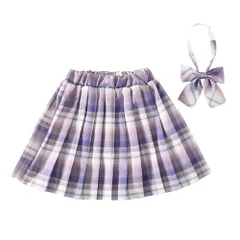 ☆ タイプH ☆ 140cm ☆ キッズ プリーツ スカート リボンタイ 2点セット gsk6027 女の子 キッズ プリーツスカート スクールスカート ミニスカート スカート ボトムス チェック柄 子供 子ども 卒業式 入学式 リボンタイ 2点セット