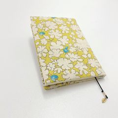 布ブックカバー 花柄 文庫本サイズ しおり付 ハンドメイド B058