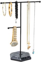 ateena ピアススタンド ネックレススタンド アクセサリースタンド ジュエリースタンド ディスプレイ 収納(ブラックB)