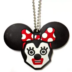 【中古】キーホルダー・マスコット(キャラクター) ミニーマウス(フェイス) ラバーキーチェーンマスコット 「ミッキー＆フレンズ ～キュービックマウス～」