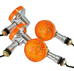 one+lifestyle GS ビッグ ウインカー 4個セット 汎用 旧車 GS400E GS550 GS750E GS1000 GJ51 GT250 Z2 ゼファー など (オレンジ)