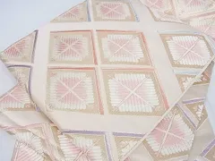 平和屋着物■六通柄袋帯　唐織　菱松葉　金糸　逸品　fe6349