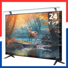【即日発送】取り付け簡単 耐衝撃 24型対応 スクラッチ防止 クリア ブルーライトカット 液晶tv保護プロテクター シングルポイントサポート tv用 アクリル製 デュアルポイントサポート テレビカバー コンピュータモニター用 液晶テレビ保護パネル24インチ (