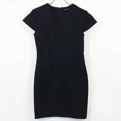 【美品】  YOKO CHAN / ヨーコチャン | バックフリルデザインフレンチスリーブワンピース | 38 | ダークネイビー | レディース