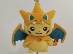 ポケットモンスター ポケモン ポケモンセンター限定 メガリザードンYのポンチョを着たピカチュウ マスコット タグ無し 中古 [M-5774]