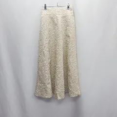 ◇ mysty woman 花柄 ロング丈 フレア スカート サイズF ベージュ レディース E  【1406050094430】