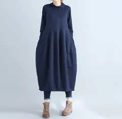 ★ワンピース レディース ロング ロング丈 長袖 Aライン 秋 冬 春 厚手 大人 きれいめ カジュアル かわいい おしゃれ