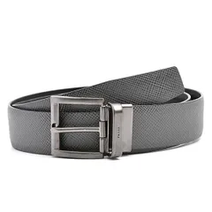 未使用タグ付【プラダ】ガチャベルト　調整可能　ナイロン　レザー　ブルー　95 PRADA プラダ ナイロン ベルト ガチャベルト GIベルト ネイビー