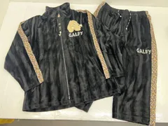 最終値下げ　ガルフィー　ベロア　ジャージ　七分袖　セットアップ　白　上下L 2022年秋冬新作 GALFY/ガルフィー 怒顔アングリー アップリケ