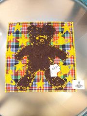 【未使用・新品】【公式正規取扱い】Vivienne Westwood（ヴィヴィアンウエストウッド）PAINTED TEDDY タオルハンカチ テディベア くま ギフト プレゼント