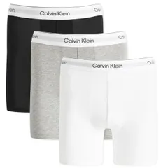 【送料無料】 カルバンクライン メンズ ボクサーパンツ アンダーウェア Calvin Klein Icon Boxer Brief - 3 Pack Black White & Grey Heather