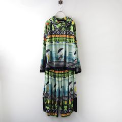 パドカレ pas de calais リネン先染めストライプコート 36/キナリ  