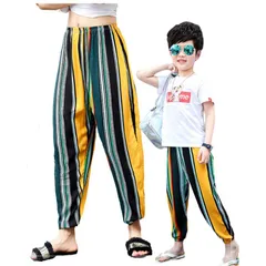 送料無料 A.サイケ 子供用 韓国子供服 長ズボン ロングパンツ 薄い 薄手 虫よけパンツ 涼しい 速乾 軽量 親子コーデ リンクコーデ おしゃれ ボトムス 春 夏 90cm 100cm 110cm 120cm 130cm 140cm 150cm