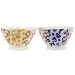 【人気商品】くらわんか 茶碗 セット ペア 直径 11cm 勲山窯 高さ 6.5cm 唐花 J-kitchens 波佐見焼 日本製