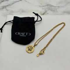 ●【値下げ交渉可能】CRAFTD LONDON クラフトロンドン コンパスネックレス ゴールドカラー メンズ