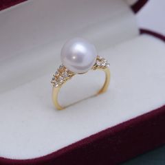 2330 あこや真珠 天女級のテリ❣️ 7.8mm パールリング シルバー 