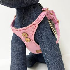 AZERIA(アゼリア)・ヘンリーネックハーネス(ピンク・XSサイズ) 首輪 胴輪 カラー ハーネス リード お散歩 お出かけ おしゃれ かわいい