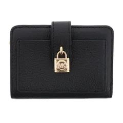 MICHAEL KORS マイケルコース 二つ折り財布 小銭入有 ブラック レザー カデナチャーム Black 32S5GETD1L LEATHER001 used:AB【中古】