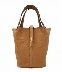 【新品】エルメス HERMES ハンドバッグ ピコタンロックPM トリヨン ビスキュイ B刻印 G金具