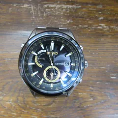 SEIKO ASTRON SBXA005  ソーラー GPS 衛星電波修正 ブライトチタン 黒×ゴールドダイヤル サファイアガラス スーパークリアコーティング SBXA005 稼働品　エキスパート藤沢辻堂店