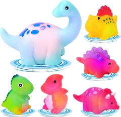 【人気商品】6点セット おもちゃ おもちゃ おもちゃ 子供 カラフルなLED点滅おもちゃ ライト プール シャワー 水遊びおもちゃ 恐竜おもちゃ お風呂 REMOKING