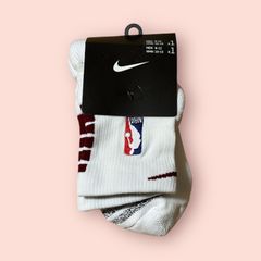 白色Grip Power Ankle ワインレッドソックス Nike NBA選手支給品Lサイズ
