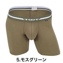 TOOT トゥート ロング ボクサーパンツ ReNEW TOOT COTTON LONG BC23A130 モスグリーン コットン BASIC ベーシック 無地 シンプル 定番 メンズ ブランド 下着 パンツ ローライズ 誕生日 プレゼント 彼氏 男性