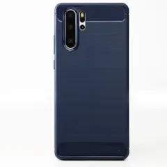 P30 Pro ケース  カーボン調 薄型 耐衝撃 ソフト ケース 【Color】 ネイビーのサムネイル