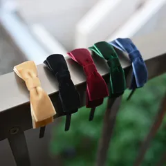 ドール用 ベロアリボン カチューシャ 1/3 dd mdd sd bjd 蝶結び 髪飾り ヘアバンド ヘアアクセサリー