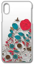 【新品未使用】iPhone XS Max アイフォンテンエスマックス クリア ハードケース ( ビンテージフラワー ) 花柄 薔薇 ローズ cl-iphonexsmax-51