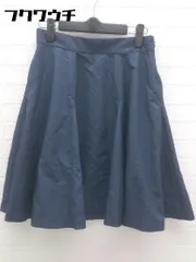 ◇ Loungedress ラウンジドレス ウエストゴム 膝丈 フレア スカート サイズF ネイビー レディース 【中古】 【1002800442461】のサムネイル
