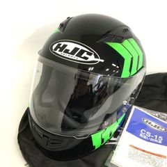 HJC CS-15 フルフェイスヘルメット 内装洗濯済 Sサイズ 黒緑青オートバイ ツーリング ライディング バイカー バイク用品 エイチジェイシー ◇2538
