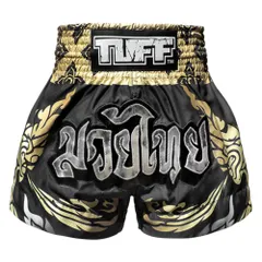 TUFFSPORT ムエタイボクシングパンツ　ナーガ　ブラック（トラディショナル）のサムネイル