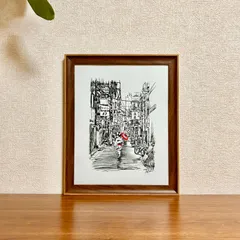 新品☆額縁付アートポスター☆Loui Jover（ルイ・ジョヴァー）☆アートデザイン☆オーストラリア画家☆ROJI☆日本の路地風景☆383